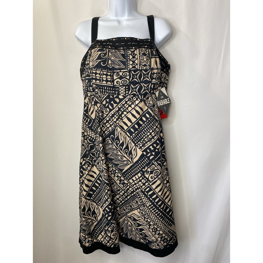 R&K Originals Dress Y2k Womens size 14 Tank Dress Boho Beach Casual Flare Cruise